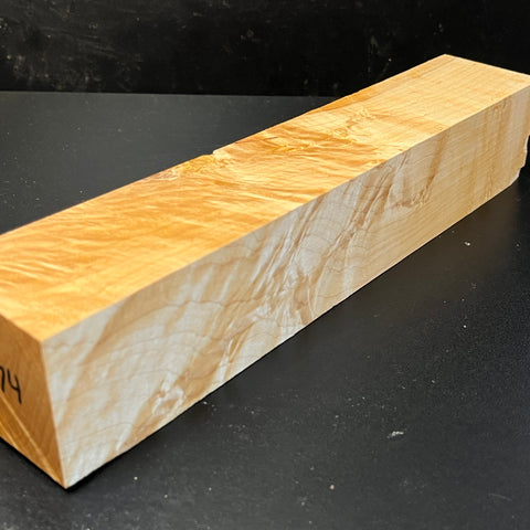 2"x2"x12" KD Figured Hard Maple Wood Spindle Turning Blank (#00274)