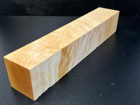 2"x2"x12" KD Figured Hard Maple Wood Spindle Turning Blank (#00275)