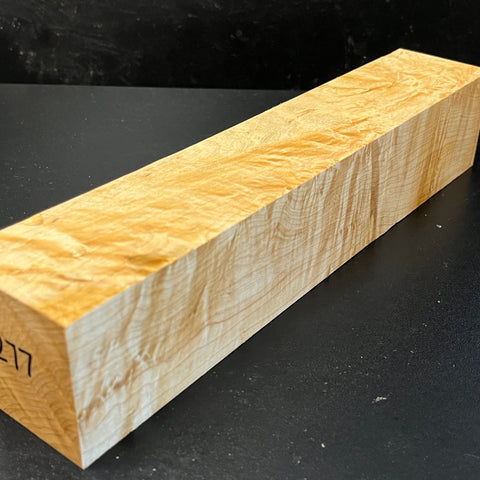 2"x2"x12" KD Figured Hard Maple Wood Spindle Turning Blank (#00277)
