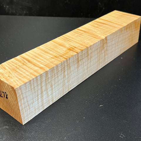 2"x2"x12" KD Figured Hard Maple Wood Spindle Turning Blank (#00278)