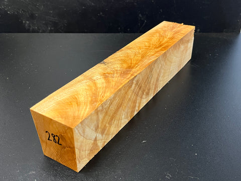 2"x2"x12" KD Figured Hard Maple Wood Spindle Turning Blank (#00282)