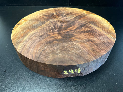 12"x2" KD Figured Black Walnut Wood Bowl Turning Blank (#00294)
