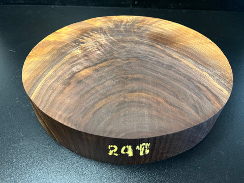 11"x2" KD Figured Black Walnut Wood Bowl Turning Blank (#00298)