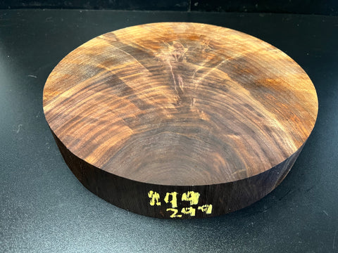 11"x2" KD Figured Black Walnut Wood Bowl Turning Blank (#00299)