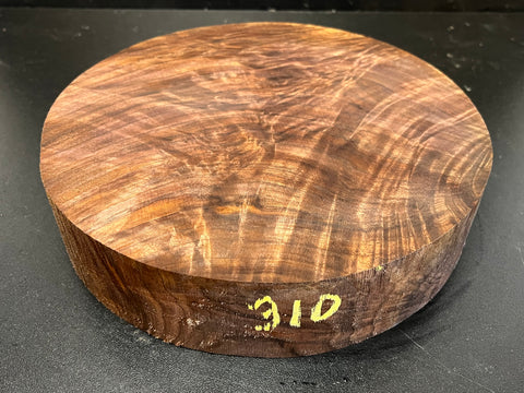 9"x2" KD Figured Black Walnut Wood Bowl Turning Blank (#00310)