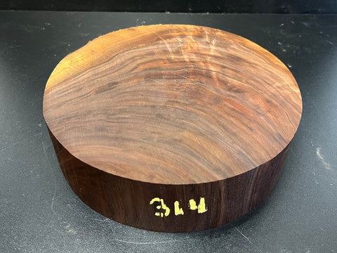8"x2" KD Figured Black Walnut Wood Bowl Turning Blank (#00314)