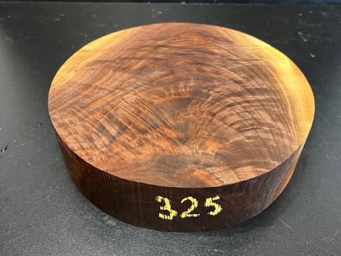 8"x2" KD Figured Black Walnut Wood Bowl Turning Blank (#00325)