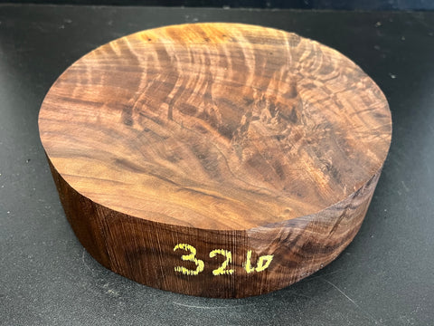 8"x2" KD Figured Black Walnut Wood Bowl Turning Blank (#00326)