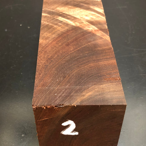 3"x3"x8" KD Figured Walnut Wood Spindle Turning Blank (#002)
