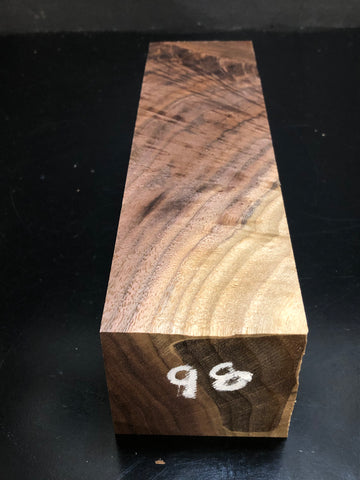 3"x3"x10" KD Figured Walnut Wood Spindle Turning Blank (#0098)