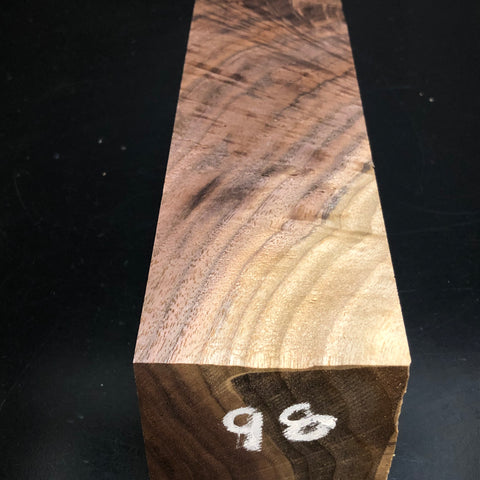 3"x3"x10" KD Figured Walnut Wood Spindle Turning Blank (#0098)