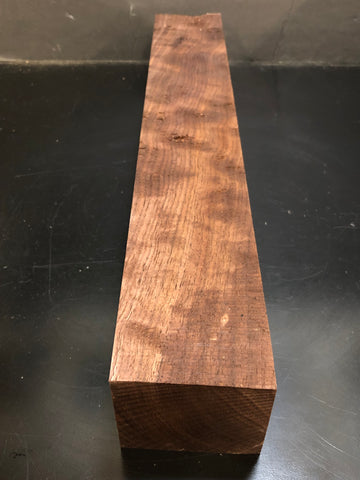 3"x3"x18" KD Figured Walnut Wood Spindle Turning Blank (#00426)