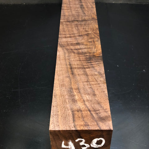 3"x3"x18" KD Figured Walnut Wood Spindle Turning Blank (#00430)