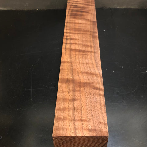 3"x3"x18" KD Figured Walnut Wood Spindle Turning Blank (#00431)
