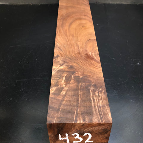 3"x3"x18 KD Figured Walnut Wood Spindle Turning Blank (#00432)