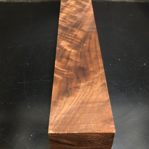 3"x3"x18 KD Figured Walnut Wood Spindle Turning Blank (#00433)