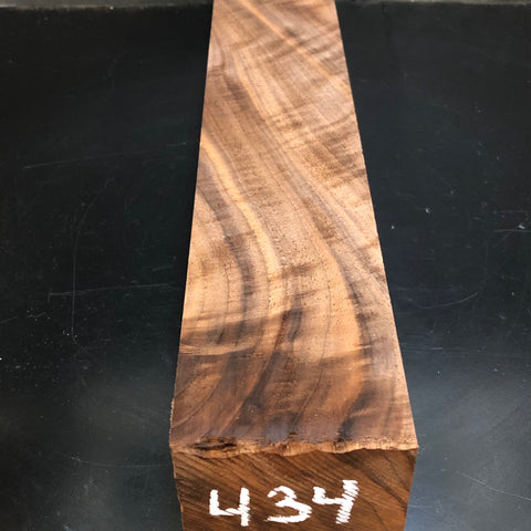 3"x3"x18 KD Figured Walnut Wood Spindle Turning Blank (#00434)