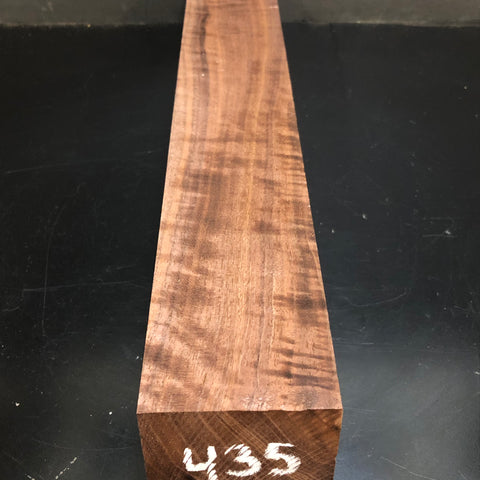 3"x3"x18 KD Figured Walnut Wood Spindle Turning Blank (#00435)