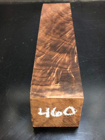 3"x3"x12" KD Figured Walnut Wood Spindle Turning Blank (#00460)