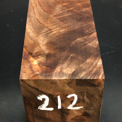 3"x3"x6" KD Figured Walnut Wood Spindle Turning Blank (#00212)