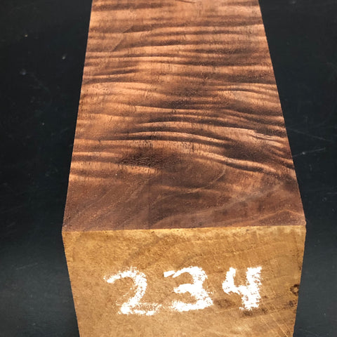 3"x3"x6" KD Figured Walnut Wood Spindle Turning Blank (#00234)
