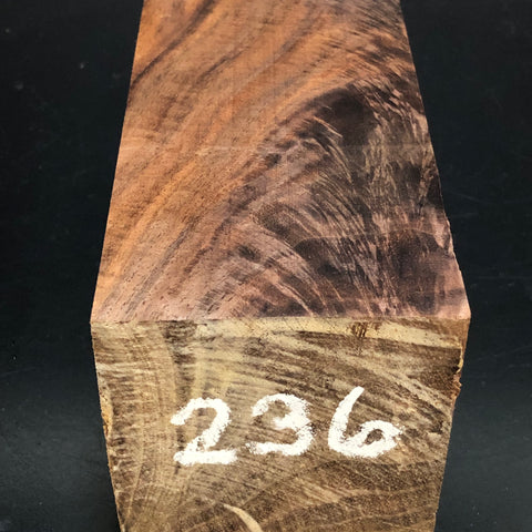 3"x3"x6" KD Figured Walnut Wood Spindle Turning Blank (#00236)