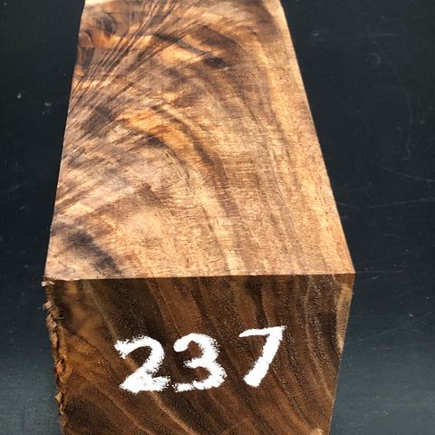3"x3"x6" KD Figured Walnut Wood Spindle Turning Blank (#00237)
