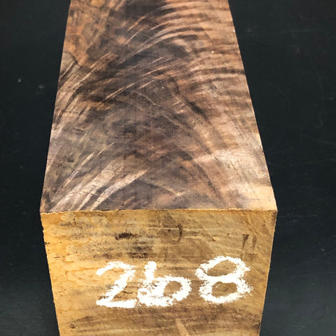 3"x3"x6" KD Figured Walnut Wood Spindle Turning Blank (#00268)