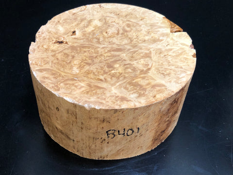 7"x3" KD Maple Burl Wood Bowl Turning Blank (#00401)