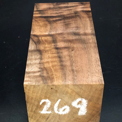 3"x3"x6" KD Figured Walnut Wood Spindle Turning Blank (#00269)