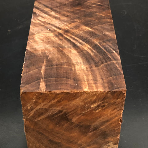 3"x3"x6" KD Figured Walnut Wood Spindle Turning Blank (#00270)