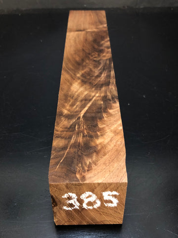 2"x2"x12" KD Figured Walnut Wood Spindle Turning Blank (#00385)
