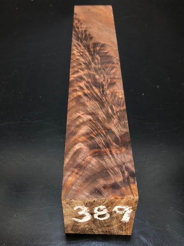 2"x2"x12" KD Figured Walnut Wood Spindle Turning Blank (#00389)