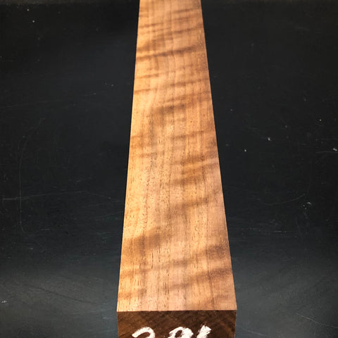 2"x2"x18" KD Figured Walnut Wood Spindle Turning Blank (#00396)