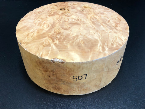 9"x3.5" KD Maple Burl Wood Bowl Turning Blank (#00507)