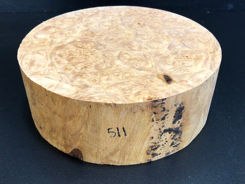 9"x3" KD Maple Burl Wood Bowl Turning Blank (#00511)