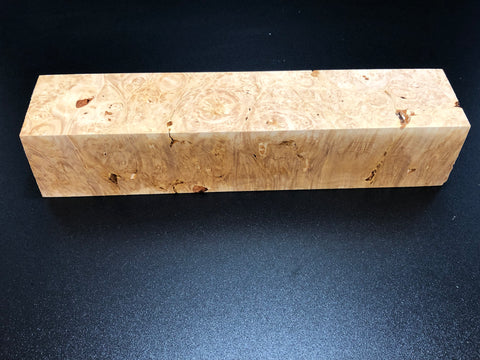 3"x3"x14" KD Maple Burl Wood Spindle Turning Blank (#00514)