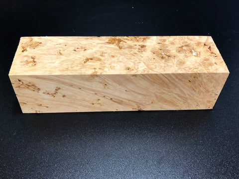 3"x3"x10" KD Maple Burl Wood Spindle Turning Blank (#00518)