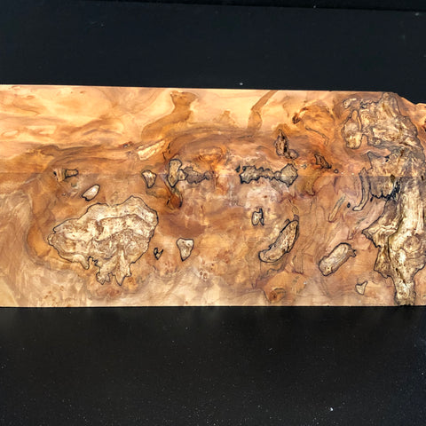 3"x3"x8" KD Maple Burl Wood Spindle Turning Blank (#00523)