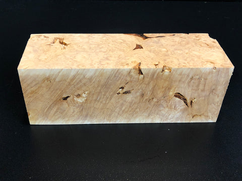 3"x3"x8" KD Maple Burl Wood Spindle Turning Blank (#00527)