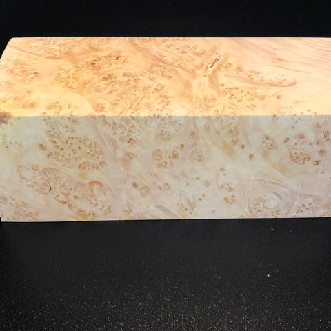 3"x3"x8" KD Maple Burl Wood Spindle Turning Blank (#00528)