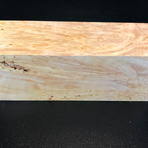 3"x3"x8" KD Maple Burl Wood Spindle Turning Blank (#00530)