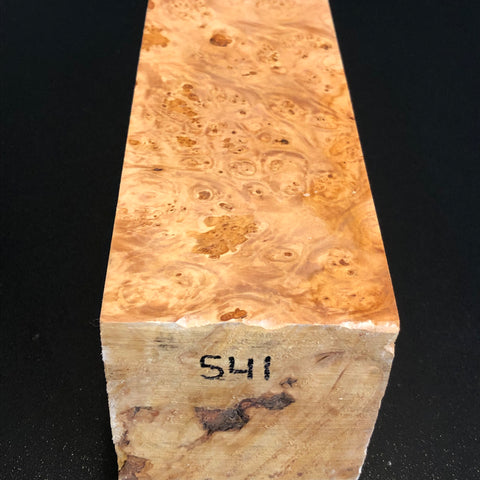 3"x3"x6" KD Maple Burl Wood Spindle Turning Blank (#00294)