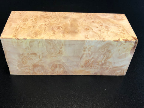 3"x3"x8" KD Maple Burl Wood Spindle Turning Blank (#00542)