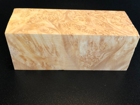 3"x3"x8" KD Maple Burl Wood Spindle Turning Blank (#00544)