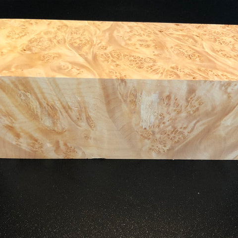 3"x3"x8" KD Maple Burl Wood Spindle Turning Blank (#00544)