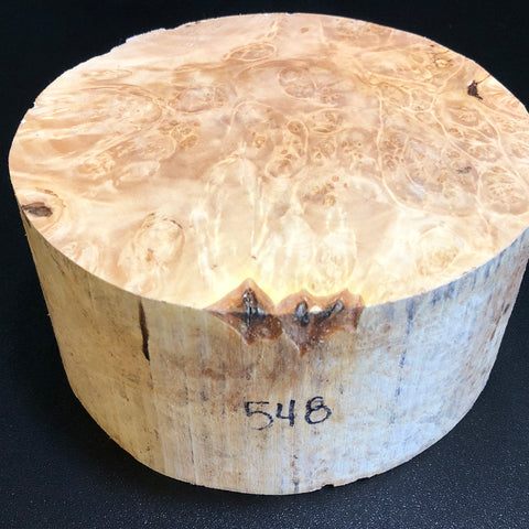 7x3.5 KD Maple Burl Wood Bowl Turning Blank (#00548)