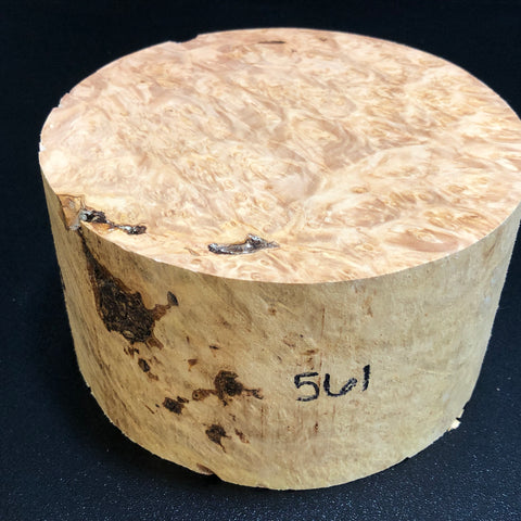 6x3.5 KD Maple Burl Wood Bowl Turning Blank (#00561)