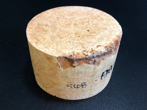 5"x3.5" KD Maple Burl Wood Bowl Turning Blank (#00568)
