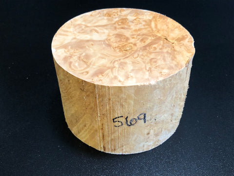 5"x3.5" KD Maple Burl Wood Bowl Turning Blank (#00569)